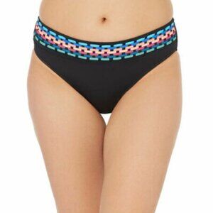 La‎ Blanca Black Macrame Banded Hipster Swimsuit Bikini Bottom Women's 16